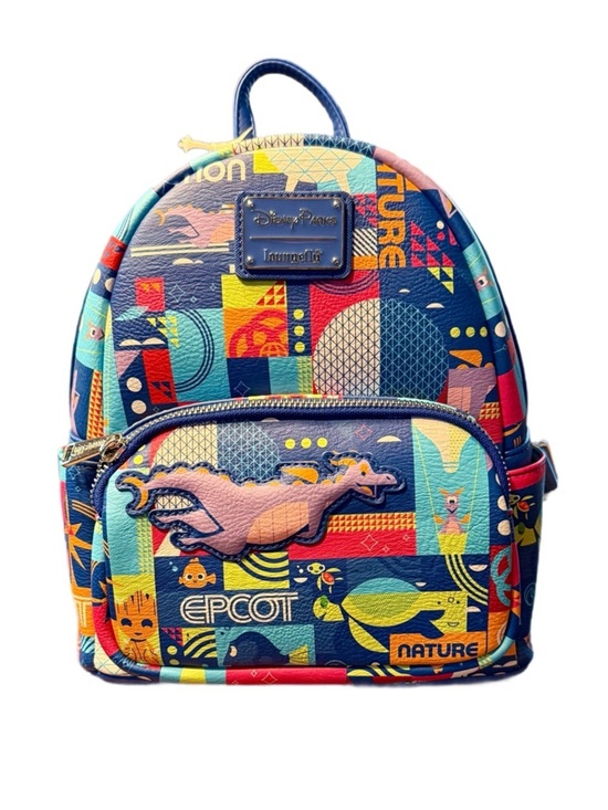 Disney Parks Loungefly Epcot Nature Multi-Color  Mini Backpack - NWT